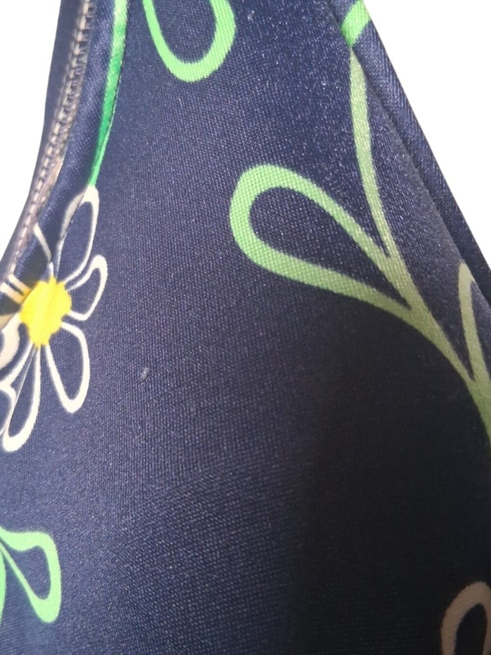 Vintage Jantzen Bathing Suit Swim Dress 16 Blue Daisy Flowers 1660s 1970s USA - Picture 7 of 16